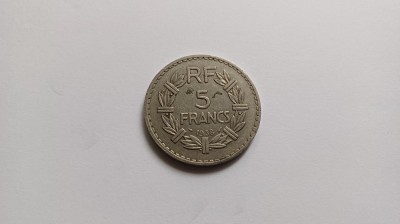 Franta -5 Franci 1938-An rar foto