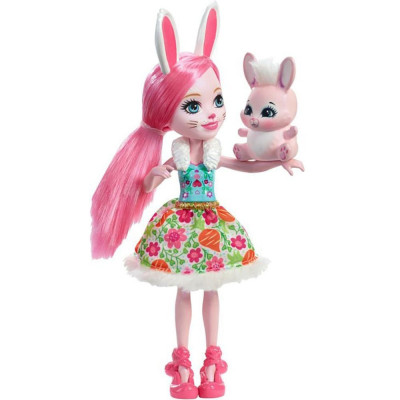 Papusa Enchantimals by Mattel Bree Bunny cu figurina iepuras foto