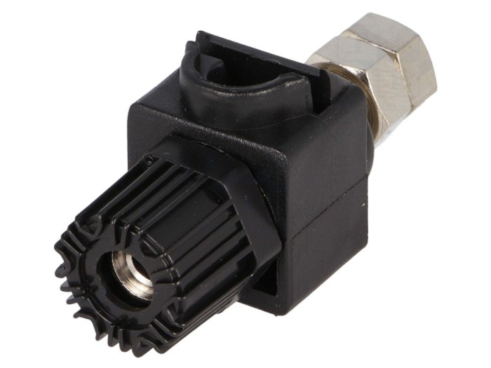 Conector soclu banană 4mm negru