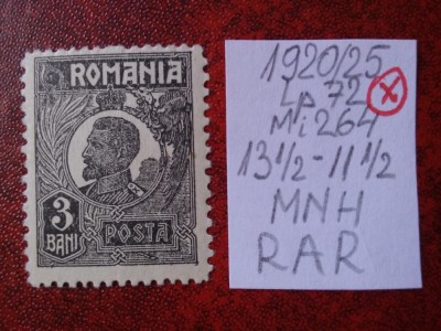 1920- Romania- Ferd. b. mic Mi264-MNH-RAR foto