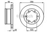 Disc frana VW LT II platou / sasiu (2DC, 2DF, 2DG, 2DL, 2DM) (1996 - 2006) BOSCH 0 986 479 B38