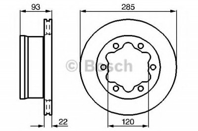 Disc frana MERCEDES SPRINTER 4-t platou / sasiu (904) (1996 - 2006) BOSCH 0 986 479 B38 foto