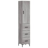Cumpara ieftin Dulap inalt, gri sonoma, 34,5x34x180 cm, lemn prelucrat