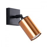 Lampă De Perete Winx Negru/Cupru Oțel 1 Bec Tub Modern De Interior