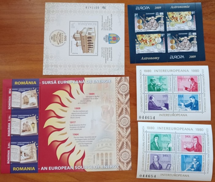 ROMANIA &#039;&#039;LOT-5 COLITE&#039;&#039;- MNH LUX -NESTAMPIL.-VEZI SCAN