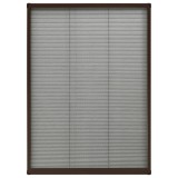 Plasa insecte plisse pentru ferestre, maro, 80x120 cm, aluminiu