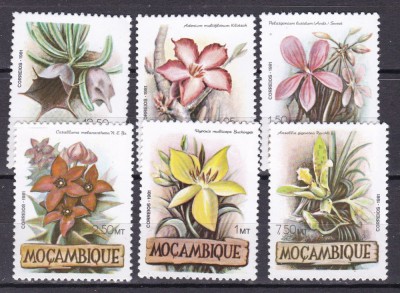 Mozambic 1981 flori MI 865-870 MNH foto