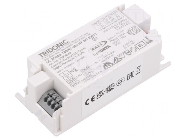 Alimentator LED 28W 7,5-42VDC 300-700mA IP20