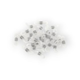 Set 10 clipsuri siliconice pentru ochelari, 20 mm, Alb argintiu, Crisalida