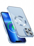 Huse silicon cu incarcare wireless compatibila cu Iphone 14 Pro Max Albastru, Carcasa