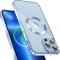 Huse silicon cu incarcare wireless compatibila cu Iphone 14 Pro Max Albastru