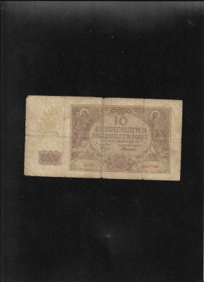 Polonia 10 zloti zlotych 1940 seria9457789 uzata foto