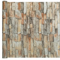 Tapet Autocolant, Model Pietre, Maro, PVC, 300x45 cm