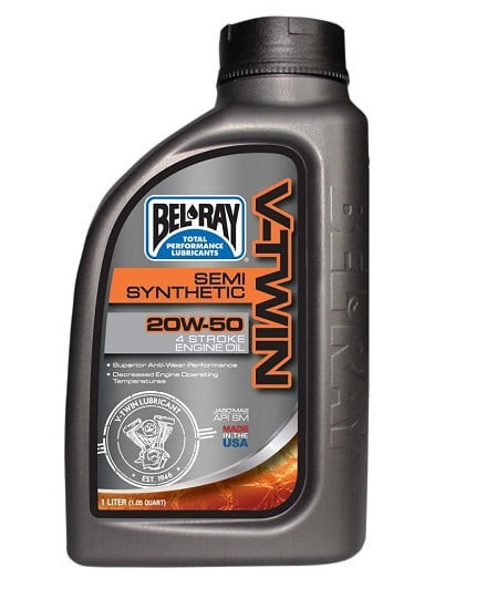 Ulei Bel-Ray V-TWIN Semi Synthetic 20W-50 1L(pentru motoare 4T)