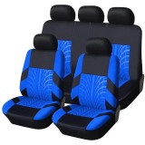 Set Complet Huse Scaune Auto Universale, Negru si Albastru, din Fata si din Spate, 9 buc IN2068