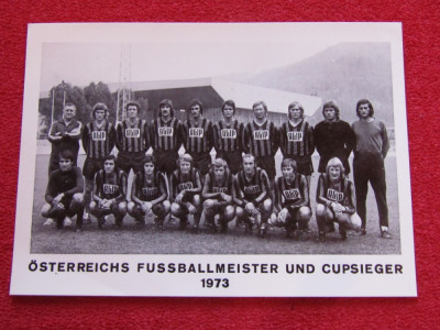 Foto (veche) - echipa de fotbal SWAROVSKI WACKER INNSBRUCK(Austria 1973) foto