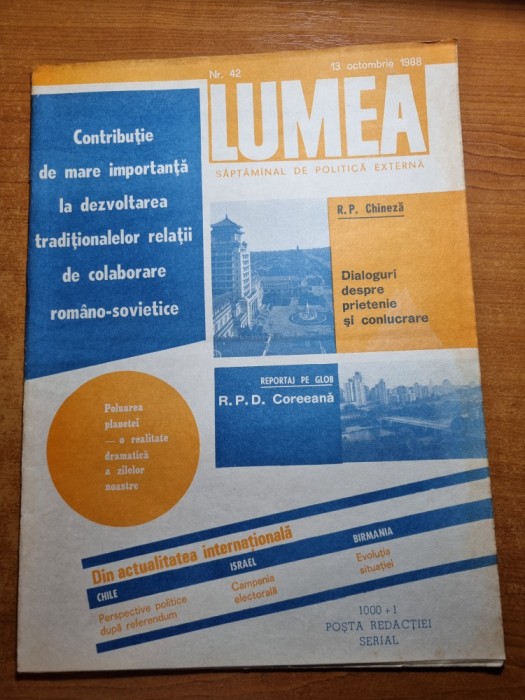 revista lumea 13 octombrie 1988