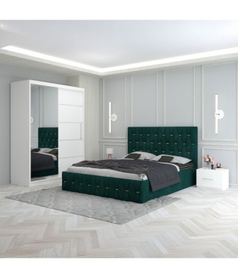 Dormitor Eric Verde 140x200cm foto