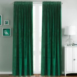 Set doua draperii catifea, verde-smarald