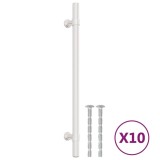 Cumpara ieftin Manere de dulap, 10 buc., argintiu, 192 mm, otel inoxidabil