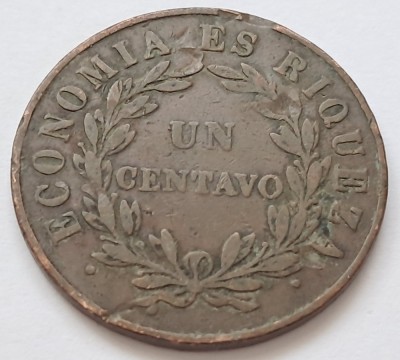 Chile , 1 Centavo 1851 foto