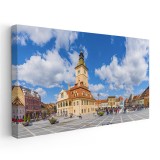 Tablou Piata Sfatului Brasov Romania 1784 Tablou canvas pe panza CU RAMA 70x140 cm