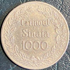 JETON INTERBELIC CAZINOUL DIN SINAIA, VALOARE NOMINALA 1000/ PIESA DIN POZE