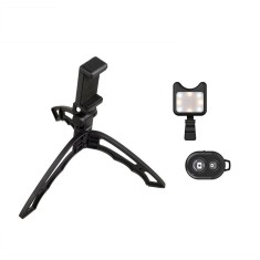 Suport tripod Apexel APL-JJ04 cu telecomanda bluetooth si blit flash led pentru telefon smartphone Iphone, Samsung, Gopro