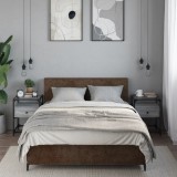 Gossi noptiere, 2 buc., gri sonoma, 40x40x55 cm, lemn prelucrat