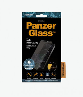 PanzerGlass - Geam Securizat Privacy Case Friendly AB pentru iPhone 12 ?i 12 Pro, black foto