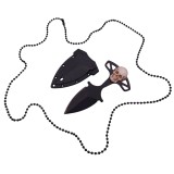 Cumpara ieftin Cutit tactic de vanatoare DEPOX&reg;, Dead Silence, 8 cm, negru, teaca cu lant inclusa