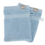 Set 2 X Mănuși 15X21Cm 100% Bumbac &ndash; Azur | Mănuși Baie