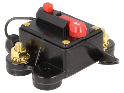 Siguranță automată auto 100A neagră 12-24VDC foto