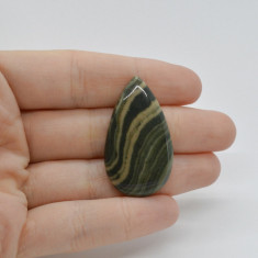 Cabochon jasp zebra verde 38x22x6mm c5