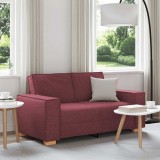 VidaXL Canapea cu 2 locuri, roșu vin, 120 cm, material textil 4104973