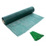 Plasa de umbrire, 80 g/mp, grad de umbrire 85%, verde, 10x2 m, cu 50 de coliere pentru montare, 150x2.5 mm GartenVIP DiyLine