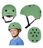 Casca Bicicleta pentru Copii cu LED Verde Inchis (S 48 54 cm) Reglabila