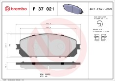 BREMBO P 37 021 PRIME LINE set placute frana,frana disc