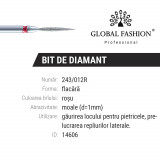 Cumpara ieftin Bit/capat freza diamant, flacara rosu, 243/012R, 1 mm