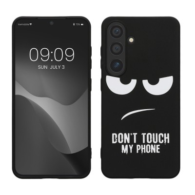 Husa Kwmobile pentru Samsung Galaxy S24, Negru/Alb, Silicon, KWM000021QE001C foto