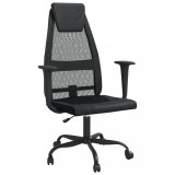 Cumpara ieftin Scaun birou reglabil in inaltime negru piele artificiala/plasa