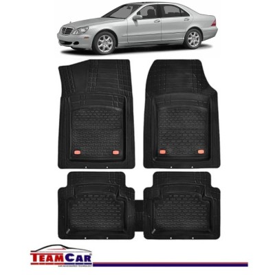 Covorase Auto TeamCar&amp;reg; Tip Tavita Compatibile Mercedes-Benz S-Class W220 (1998&amp;ndash;2005) Negru Material Rezistent foto
