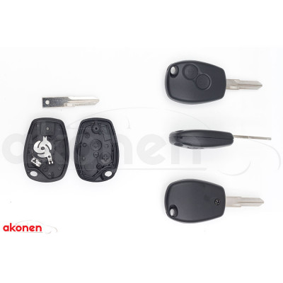 Carcasa Cheie Contact Pentru Dacia Logan / Sandero 2 Butoane, Cu Cheie 155282 004RN008 foto