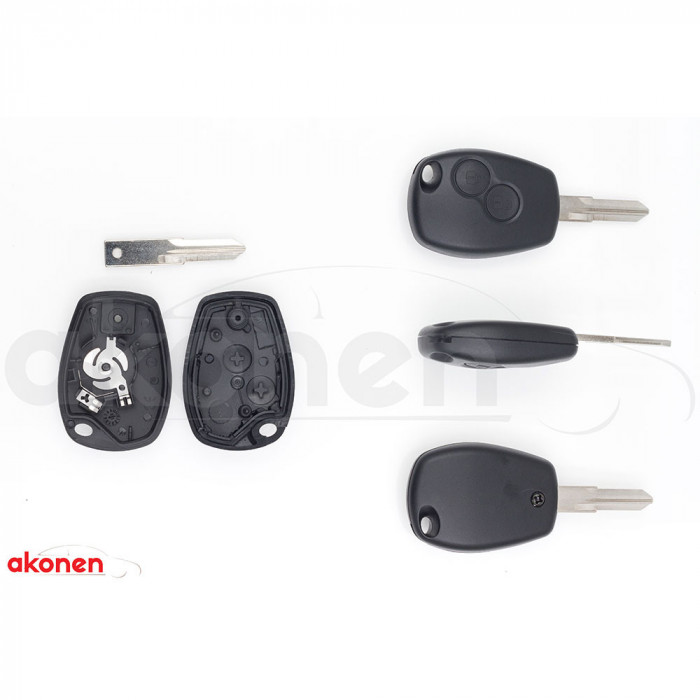 Carcasa Cheie Contact Pentru Dacia Logan / Sandero 2 Butoane, Cu Cheie Akonen 004RN008