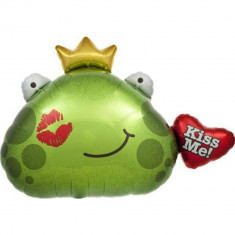 Balon folie figurina broasca &amp;quot;Kiss me&amp;quot; - 81cm, Northstar Balloon 00617 foto