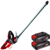 Einhell GE-CH 1855/1 Li PXC + Twinpack CB - Masina de tuns gard viu 62 cm + Set 2 acumulatori Li-Ion 18 V 2.5 Ah