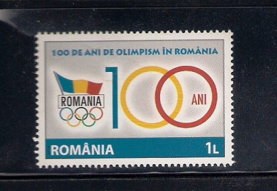 ROMANIA 2014 - 100 ANI DE OLIMPISM IN ROMANIA, MNH - LP 2039 foto