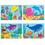 Set 4 puzzle-uri - Oceanul vesel (2,3,4,5 piese) PlayLearn Toys, Galt