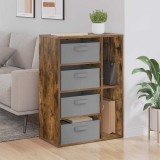 vidaXL Bufet cu sertar Stejar fumuriu 60 x 33,5 x 84 cm 8000472