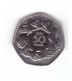 Moneda Marea Britanie 50 pence 1973, comemorativa, intrarea in EEC, Europa, Cupru-Nichel